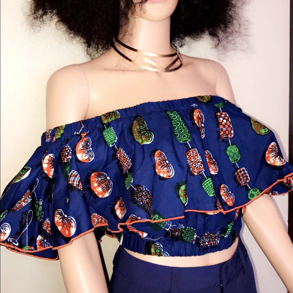 🛍🎀🌸African Print Crop top 🌸🎀🛍